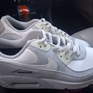 Nike White and Gray Men's Shoes